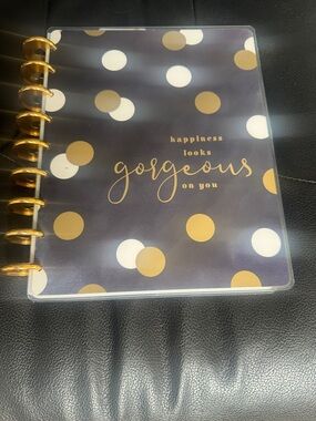 Happy Planner Gorgeous Gold & White Dots
